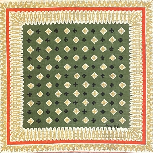 Unworn Crisp Vintage Tammis Keefe Gold Metallic Trims 14 In Sq Mint Condition - Picture 5 of 6